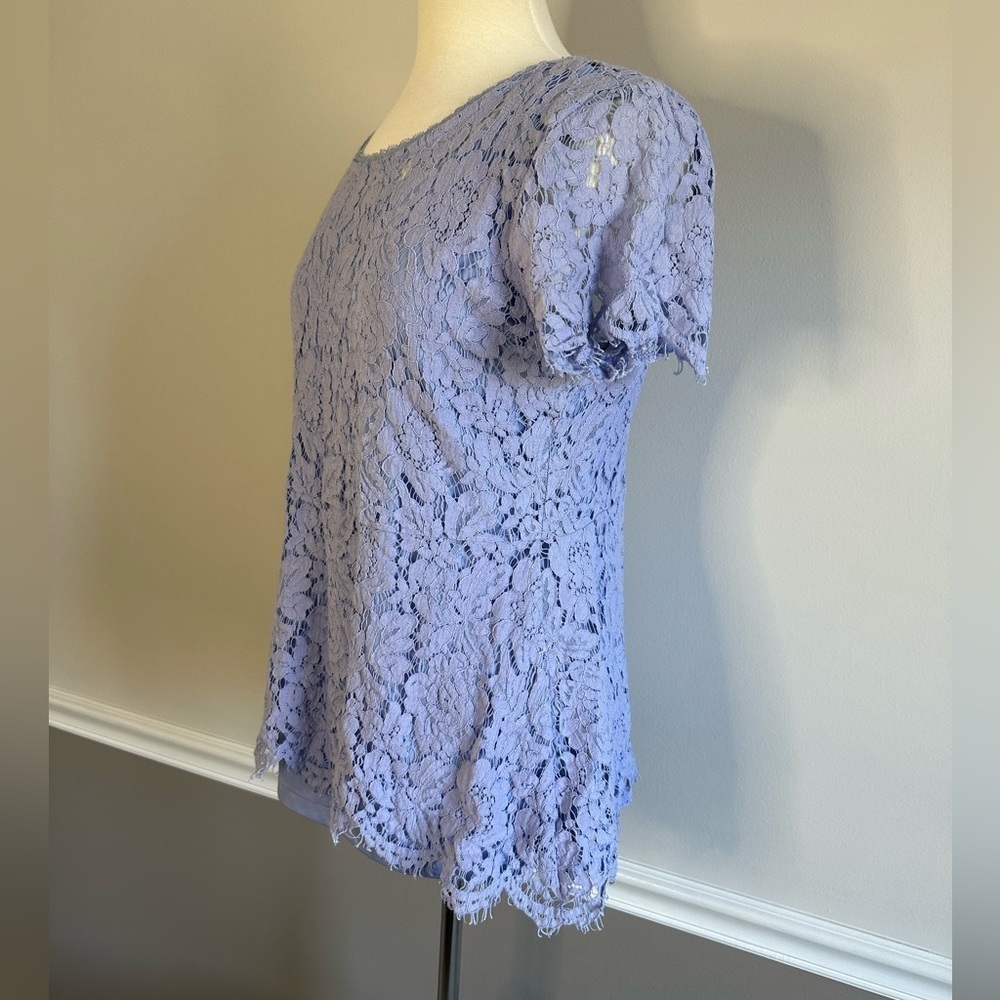 Issac Mizrahi lace top. Size L, GUC - Picture 4 of 5